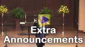 Extra Announcements