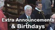 Extra Announcements