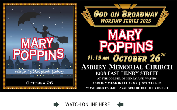 The Online worship service from Asbury Memorial Church, Savannah, GA